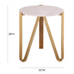 TOV Furniture Aya Marble Side Table by Inspire Me! Home Decor