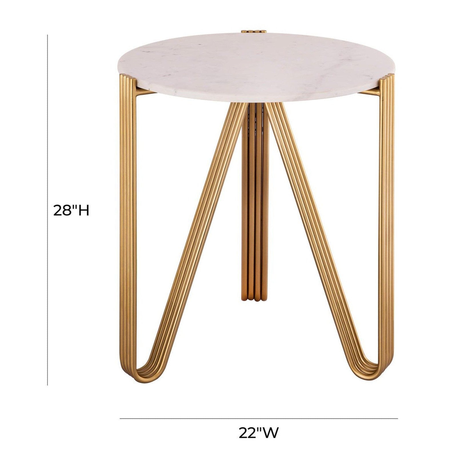 TOV Furniture Aya Marble Side Table by Inspire Me! Home Decor
