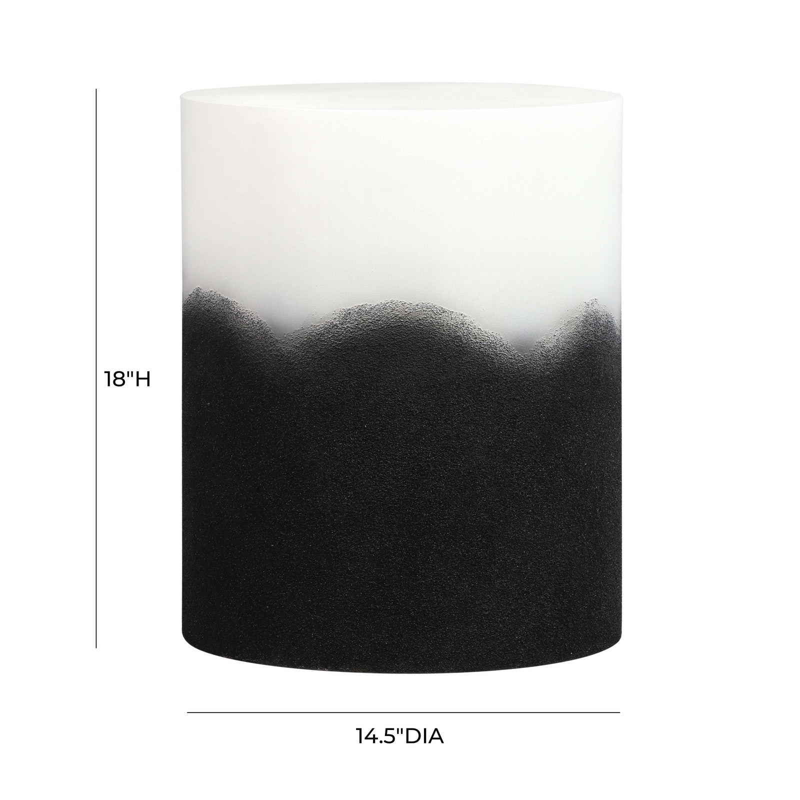 TOV Furniture Matra Black and White Side Table
