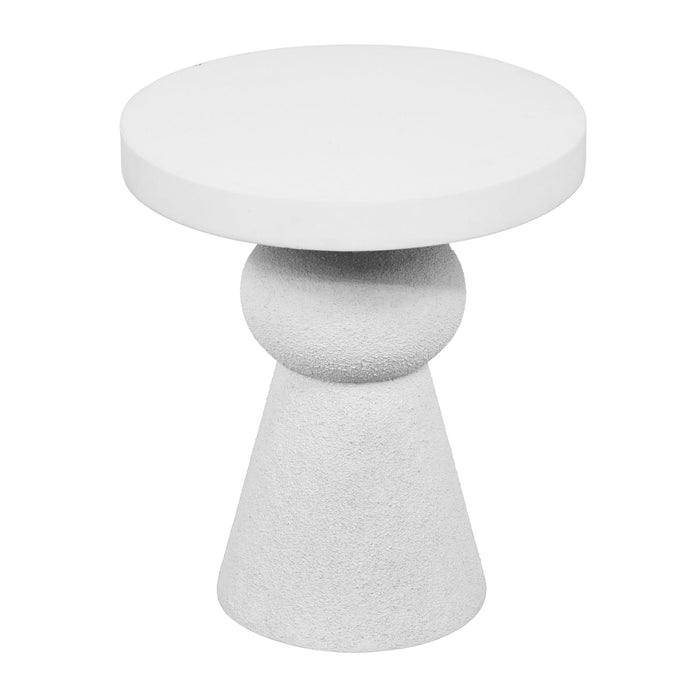 TOV Furniture Lupita White Side Table
