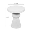 TOV Furniture Lupita White Side Table