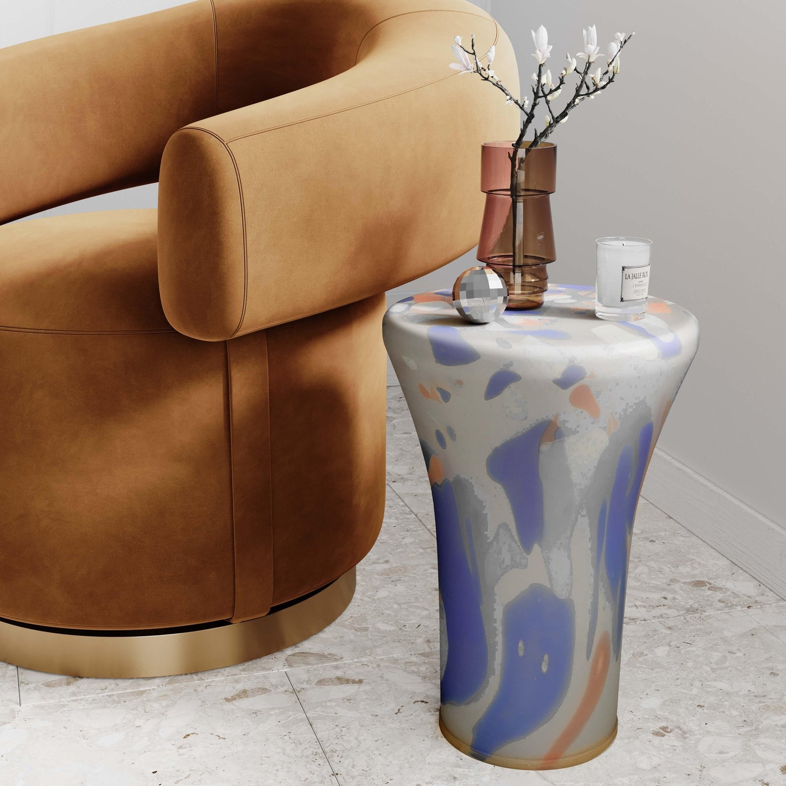 TOV Furniture Journee Glass Side Table