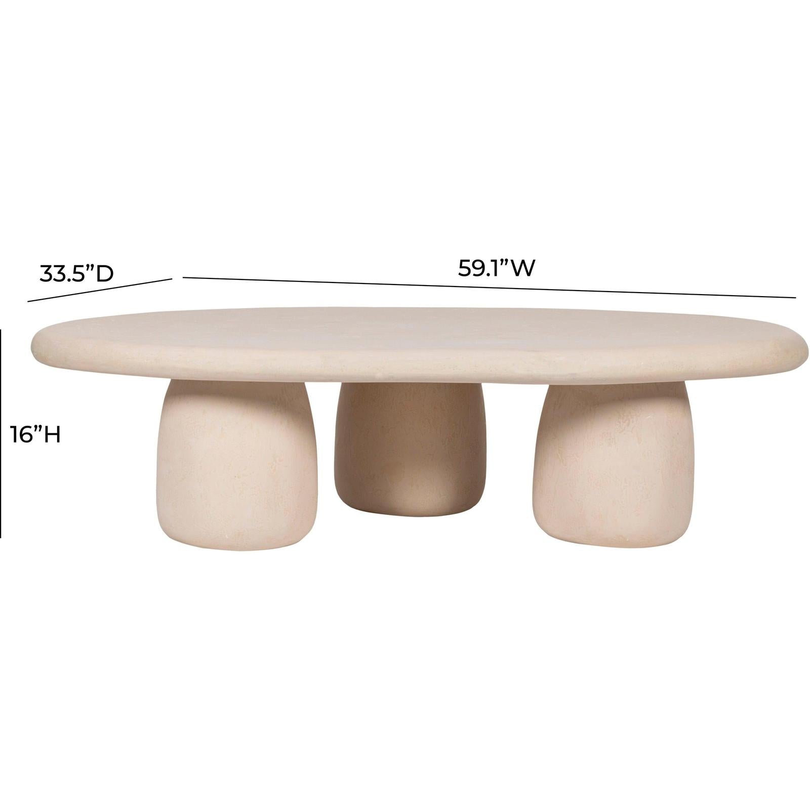 TOV Furniture Rahul Cream Coffee Table