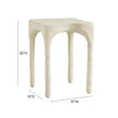 TOV Furniture Skully Cream Textured Side Table