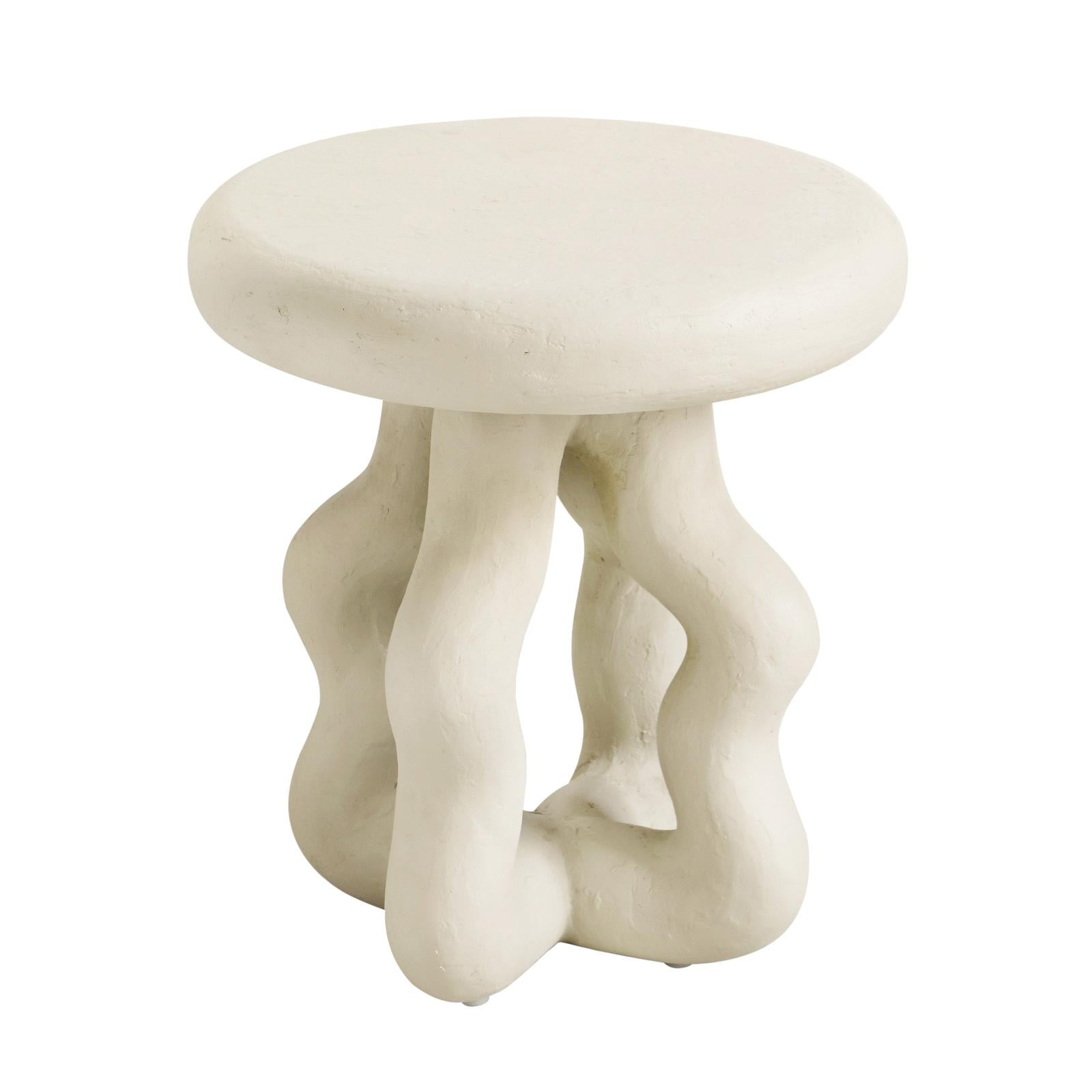 TOV Furniture Maddie Cream Textured Side Table
