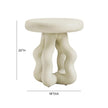TOV Furniture Maddie Cream Textured Side Table