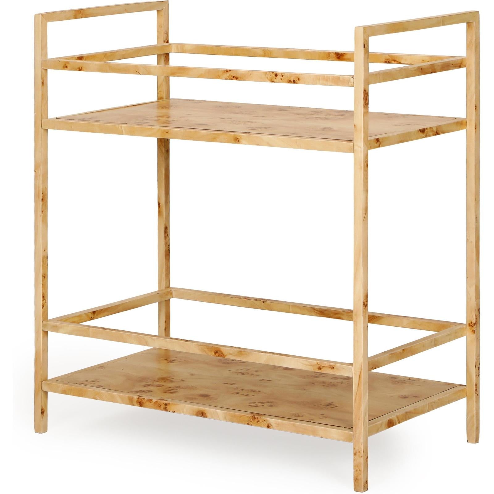 TOV Furniture Destin Natural Burl Contract-Grade Bar Cart