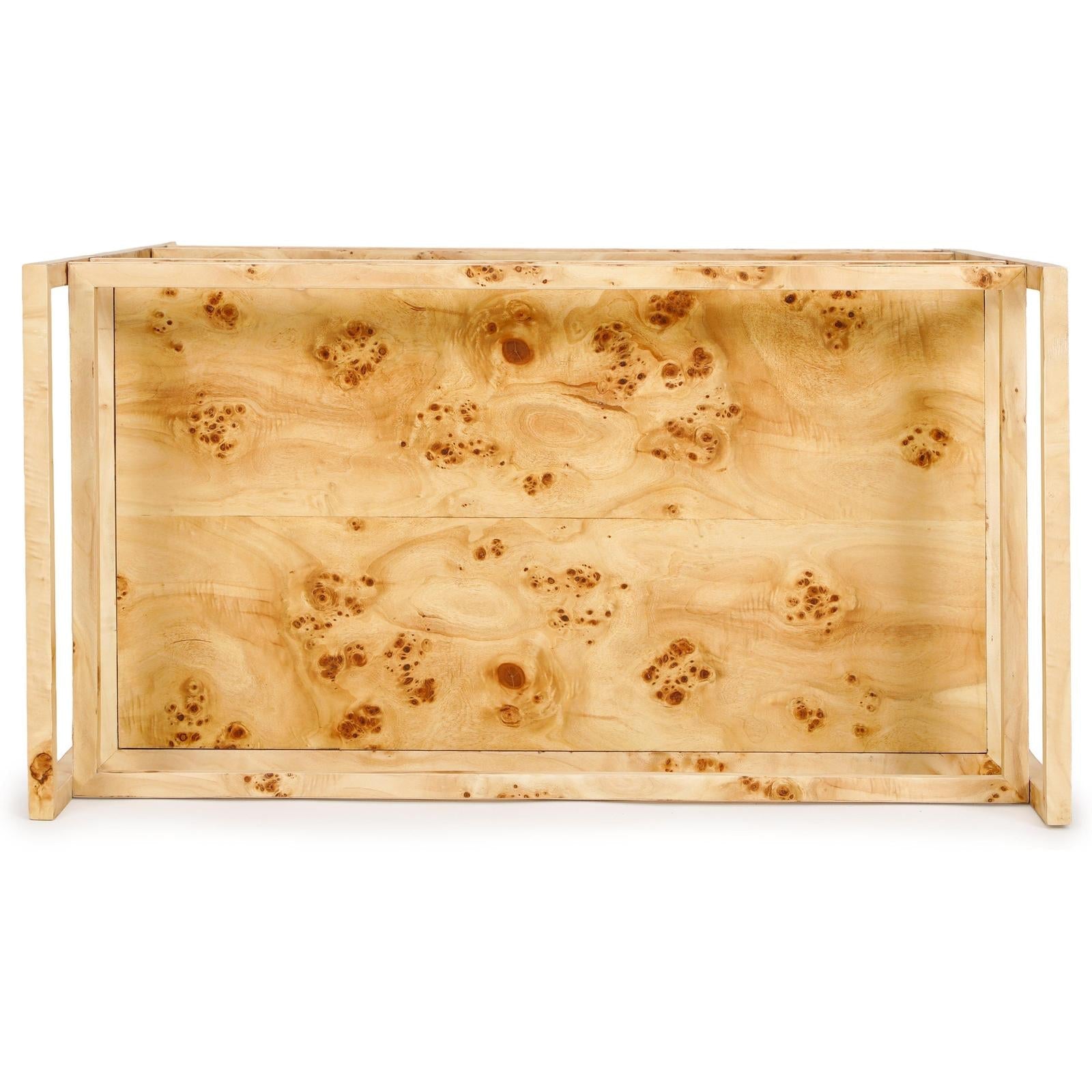 TOV Furniture Destin Natural Burl Contract-Grade Bar Cart