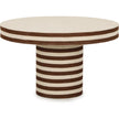 TOV Furniture Lyra Natural Striped Cotton Jute Contract-Grade Coffee Table
