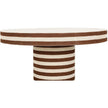TOV Furniture Lyra Natural Striped Cotton Jute Contract-Grade Coffee Table