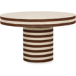 TOV Furniture Lyra Natural Striped Cotton Jute Contract-Grade Coffee Table
