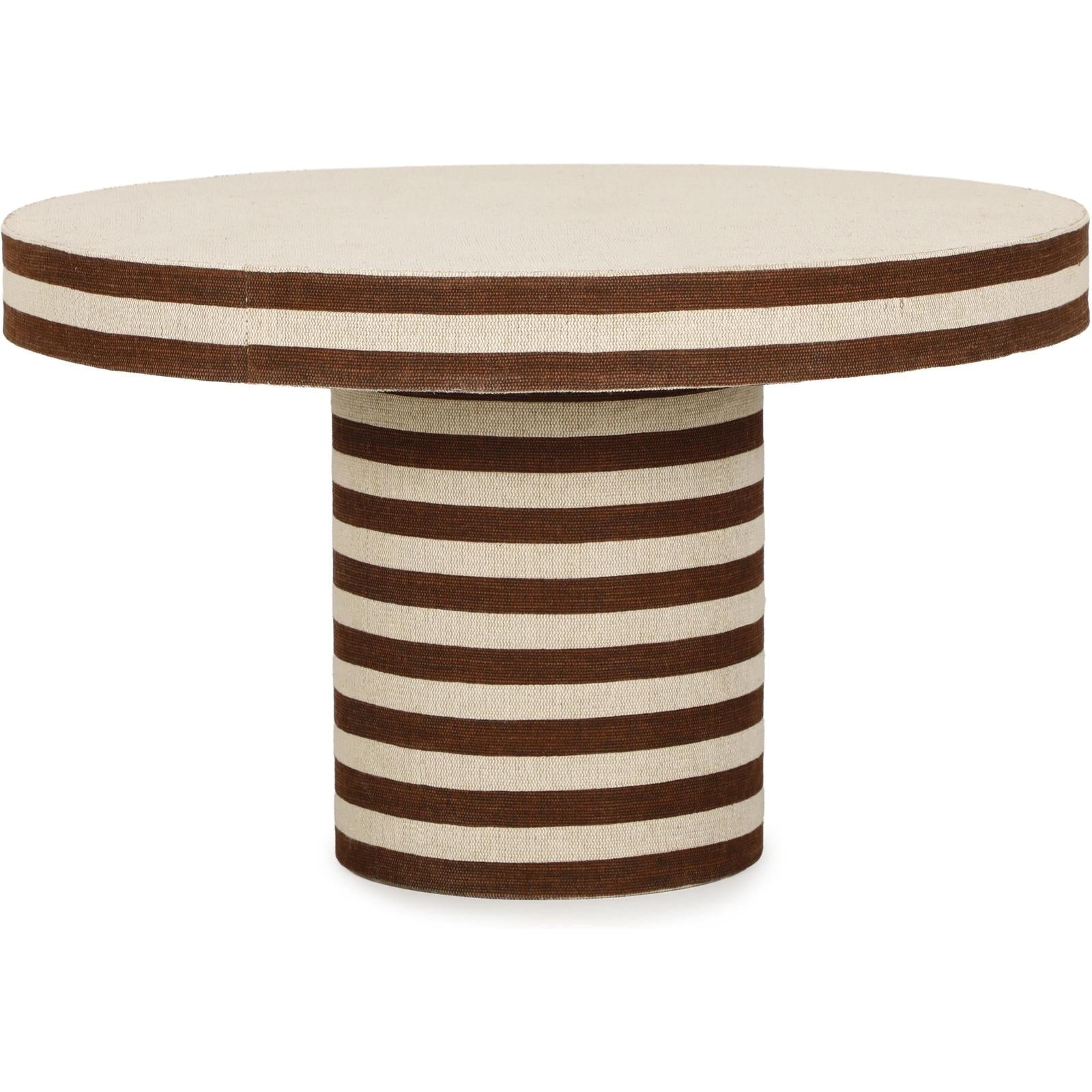 TOV Furniture Lyra Natural Striped Cotton Jute Contract-Grade Coffee Table