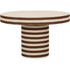 TOV Furniture Lyra Natural Striped Cotton Jute Contract-Grade Coffee Table