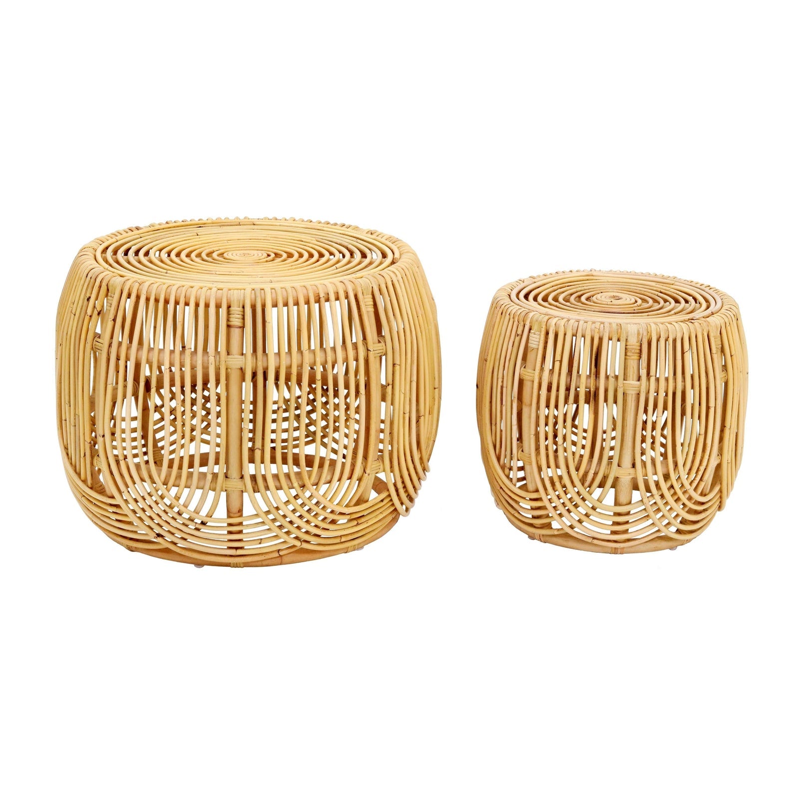 TOV Furniture Azrina Rattan Nesting Table