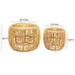 TOV Furniture Azrina Rattan Nesting Table