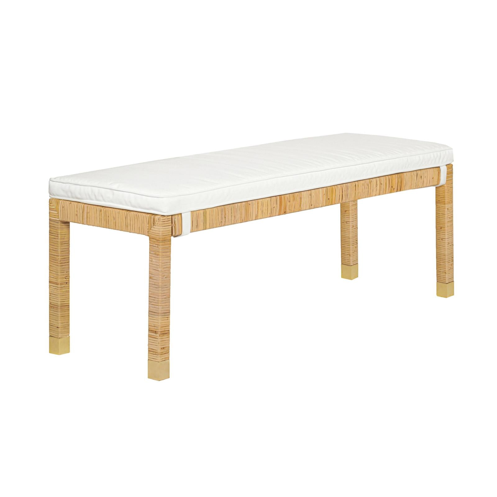 TOV Furniture Amara Rattan Bench
