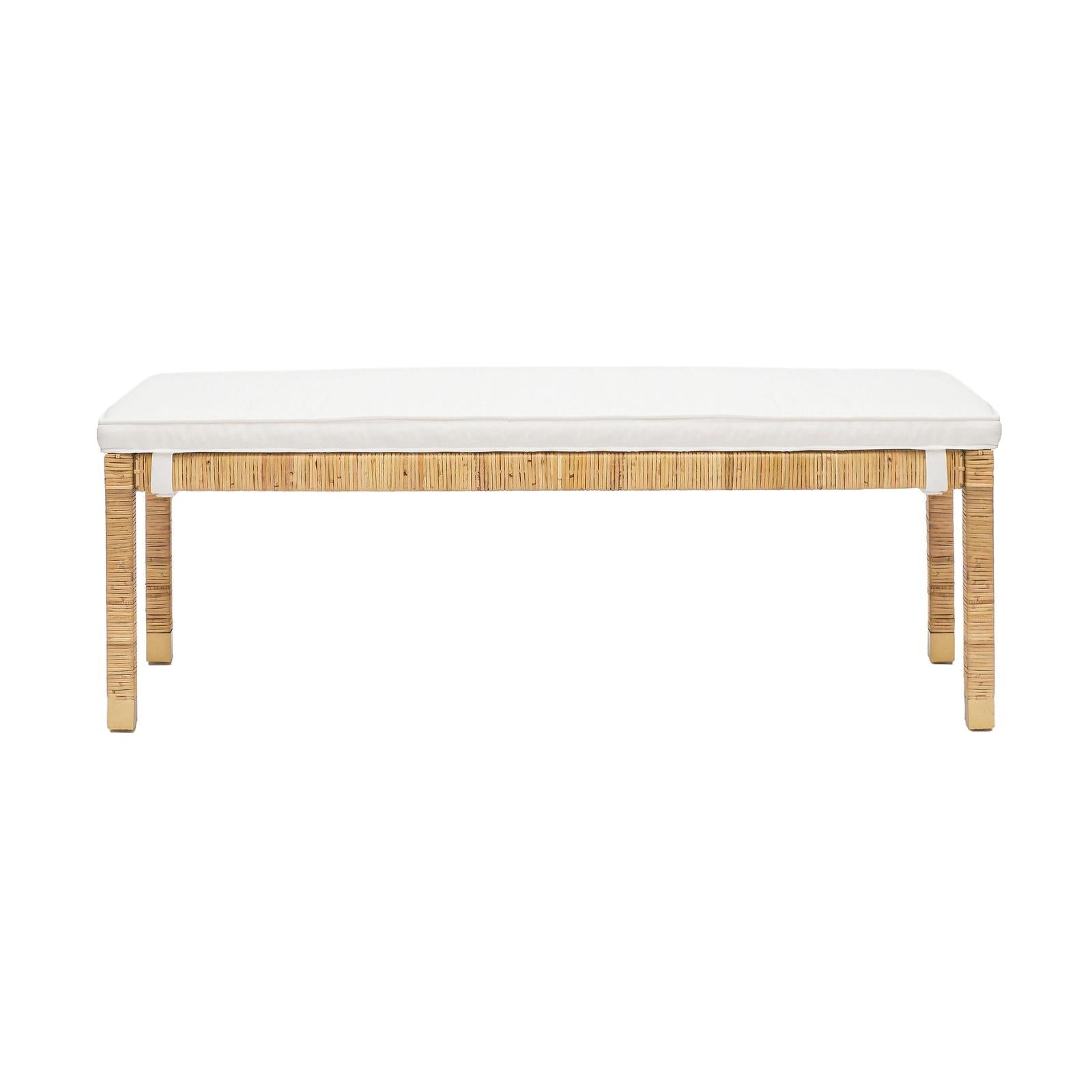 TOV Furniture Amara Rattan Bench