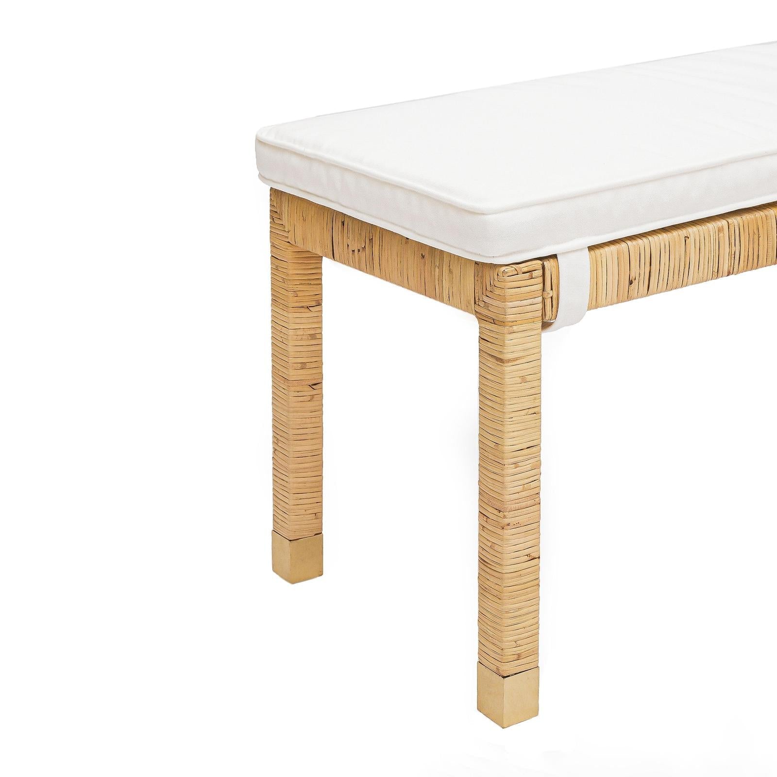 TOV Furniture Amara Rattan Bench