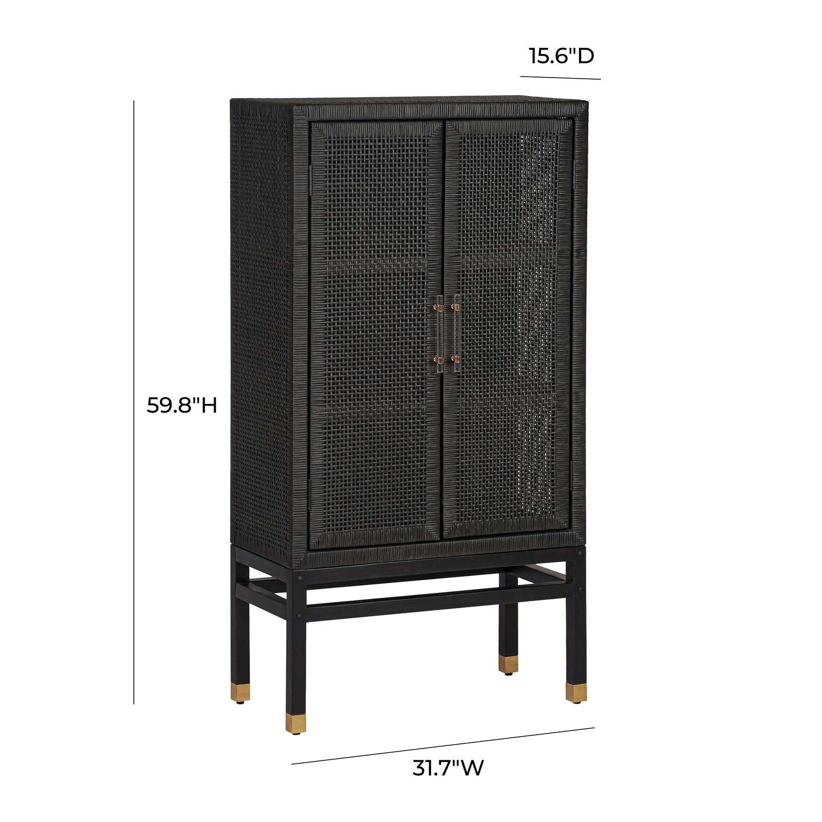 TOV Furniture Amara Rattan Cabinet