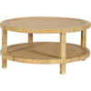 TOV Furniture Amara Natural Rattan Round Coffee Table
