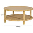 TOV Furniture Amara Natural Rattan Round Coffee Table