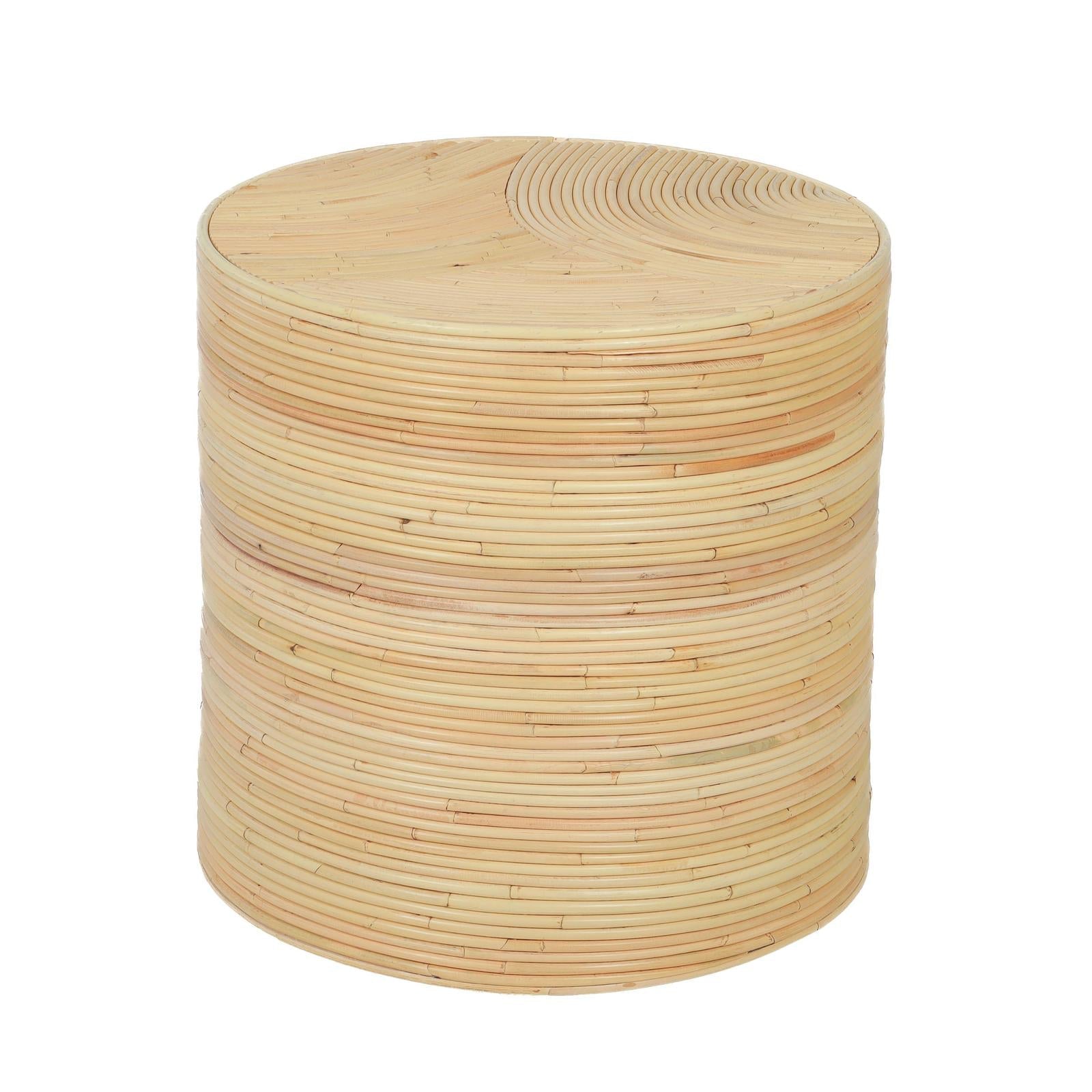 TOV Furniture Matea Natural Rattan Side Table