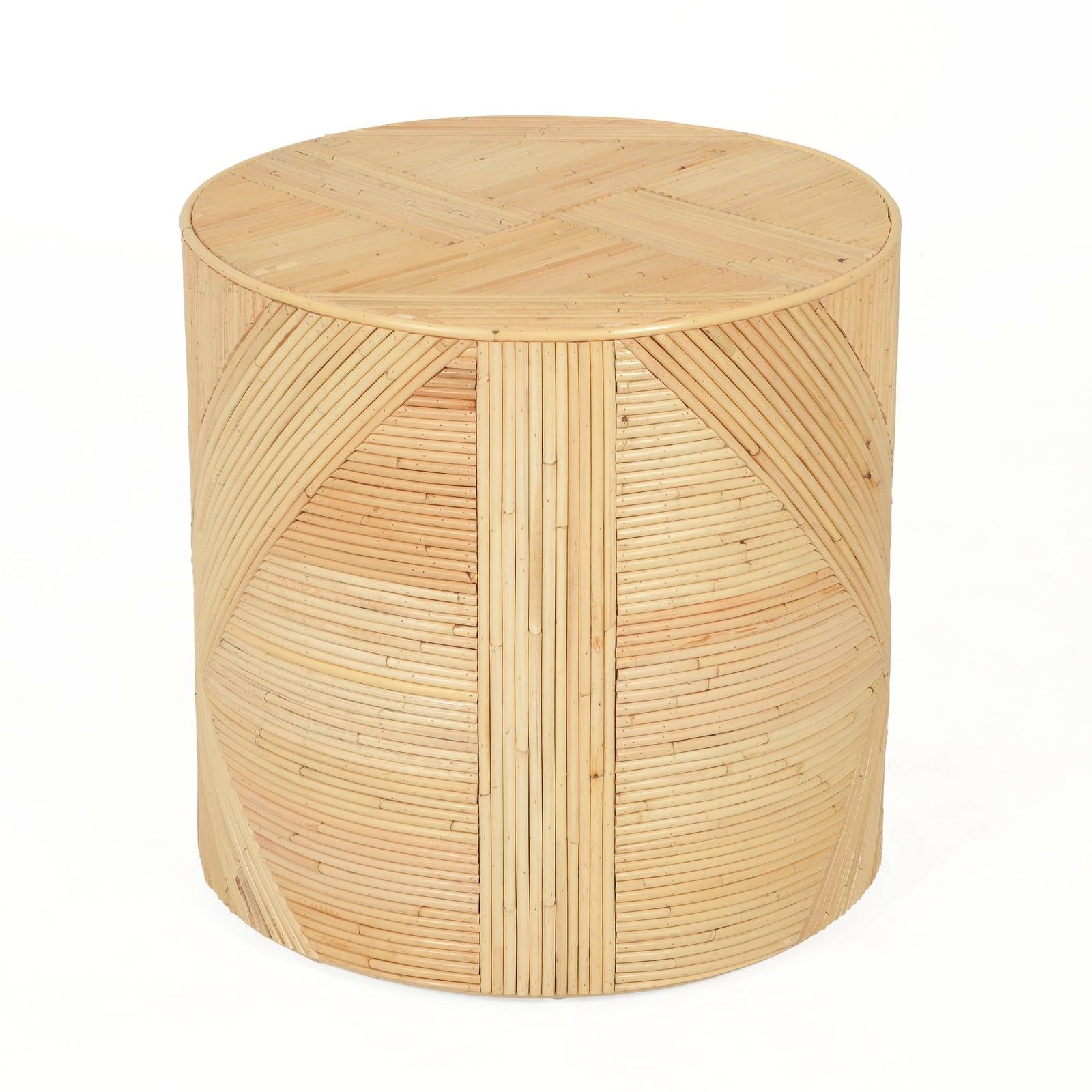 TOV Furniture Matea Natural Rattan Side Table