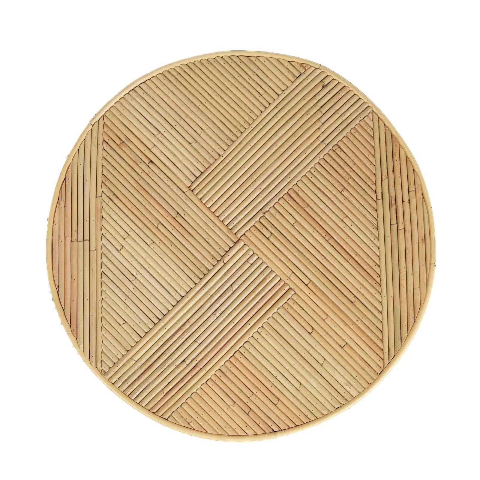 TOV Furniture Matea Natural Rattan Side Table