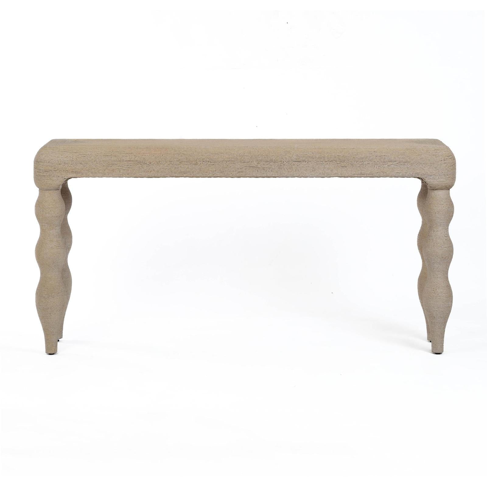TOV Furniture Vicky Natural Woven Seagrass Console Table