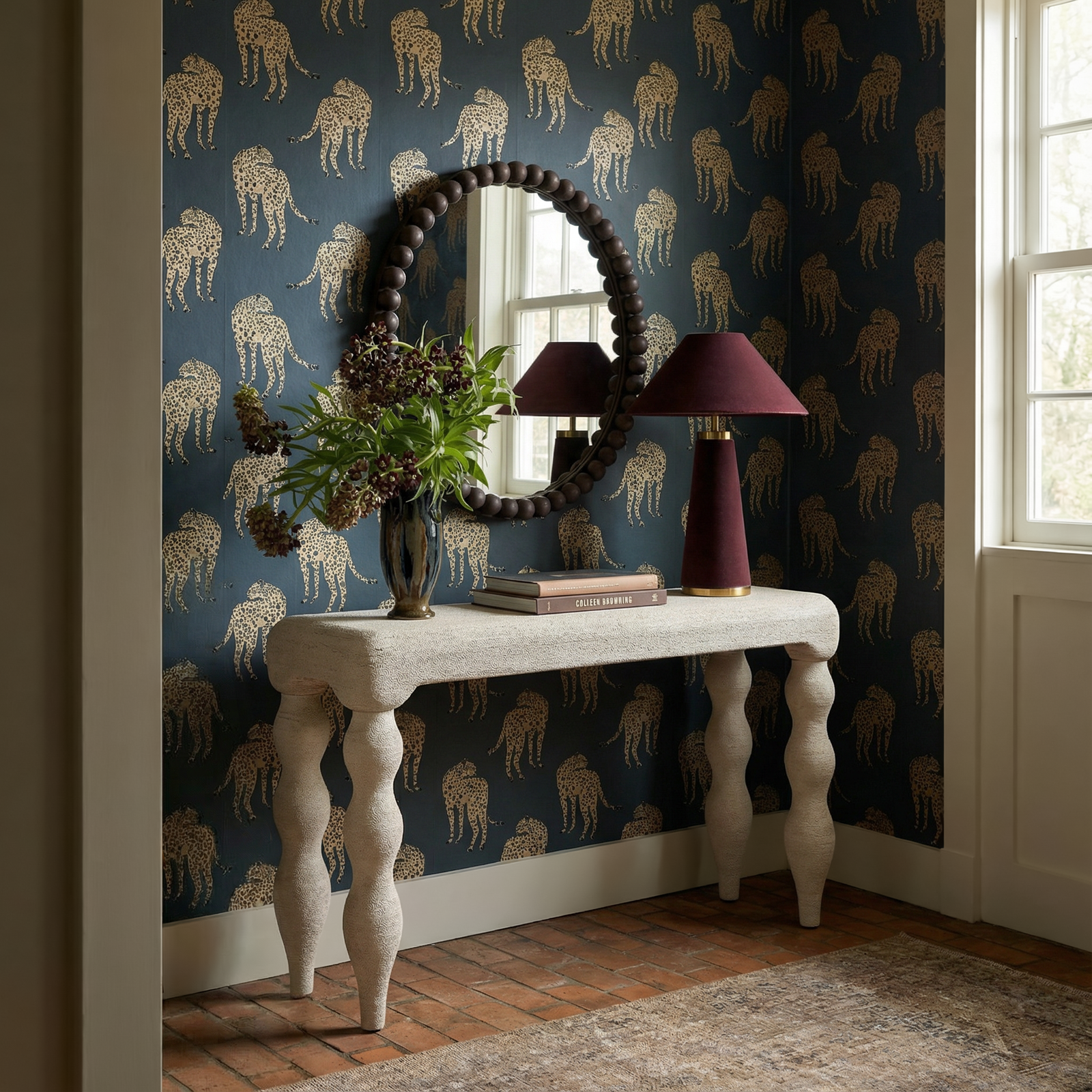TOV Furniture Vicky Natural Woven Seagrass Console Table
