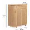 TOV Furniture Tarot Natural Rattan Bar Cabinet