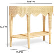TOV Furniture Sally Natural Rattan Console Table