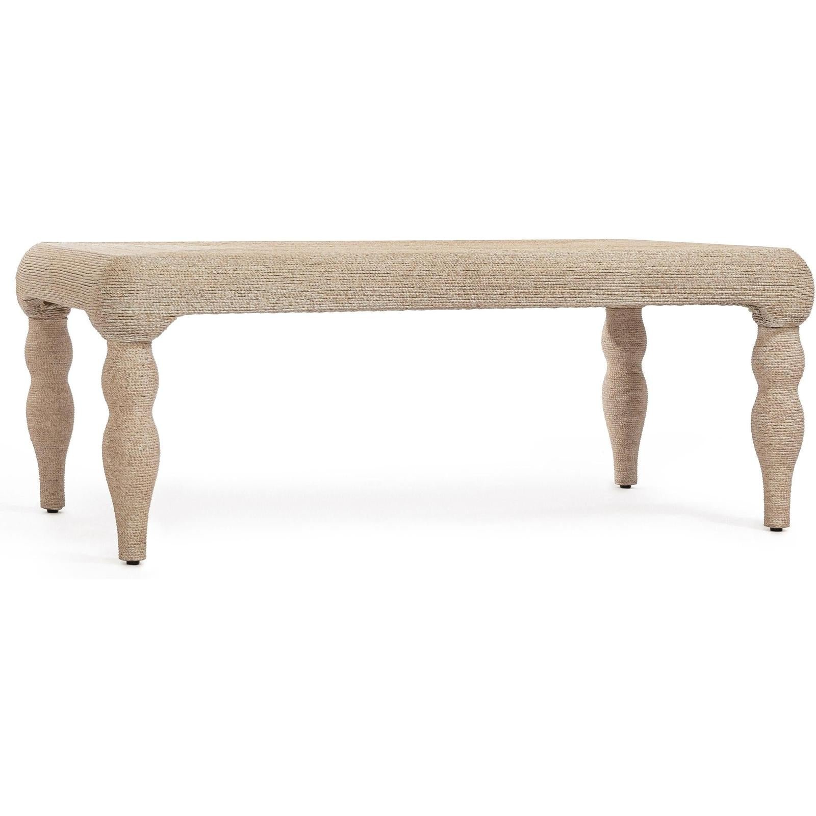 TOV Furniture Vicky Natural Woven Seagrass Rectangular Coffee Table