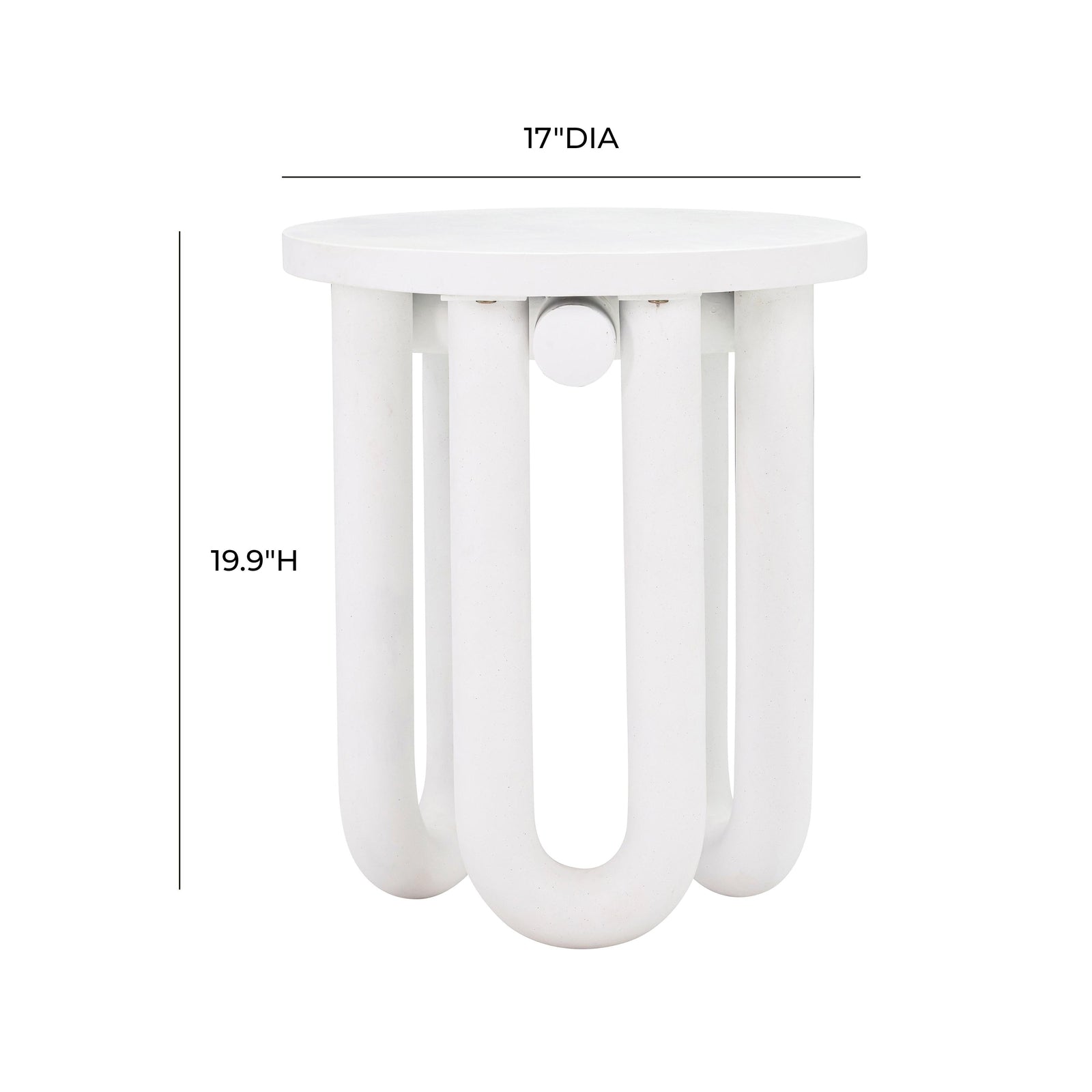 TOV Furniture Tildy Outdoor Concrete Side Table