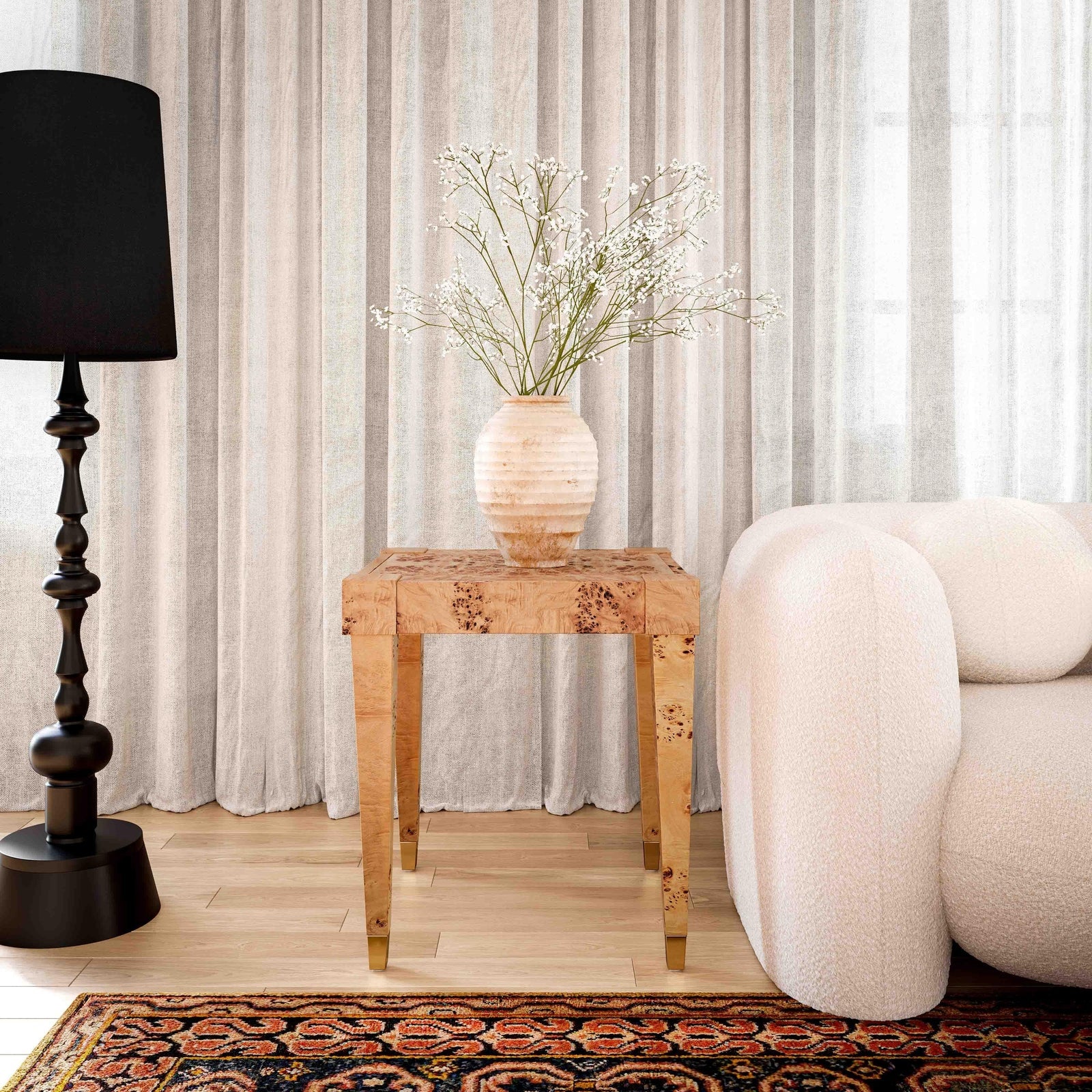 TOV Furniture Brandyss Burl End Table