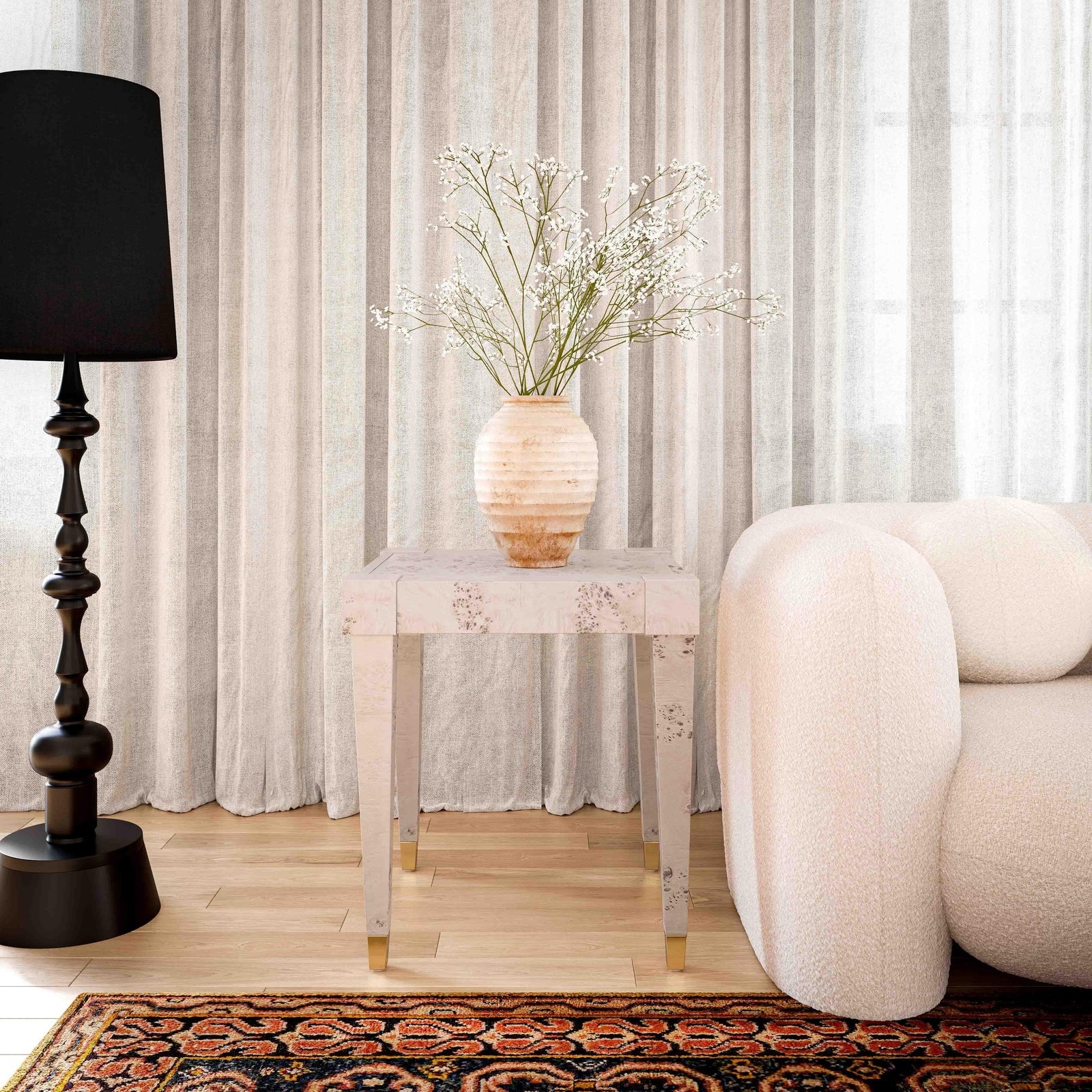 TOV Furniture Brandyss Burl End Table