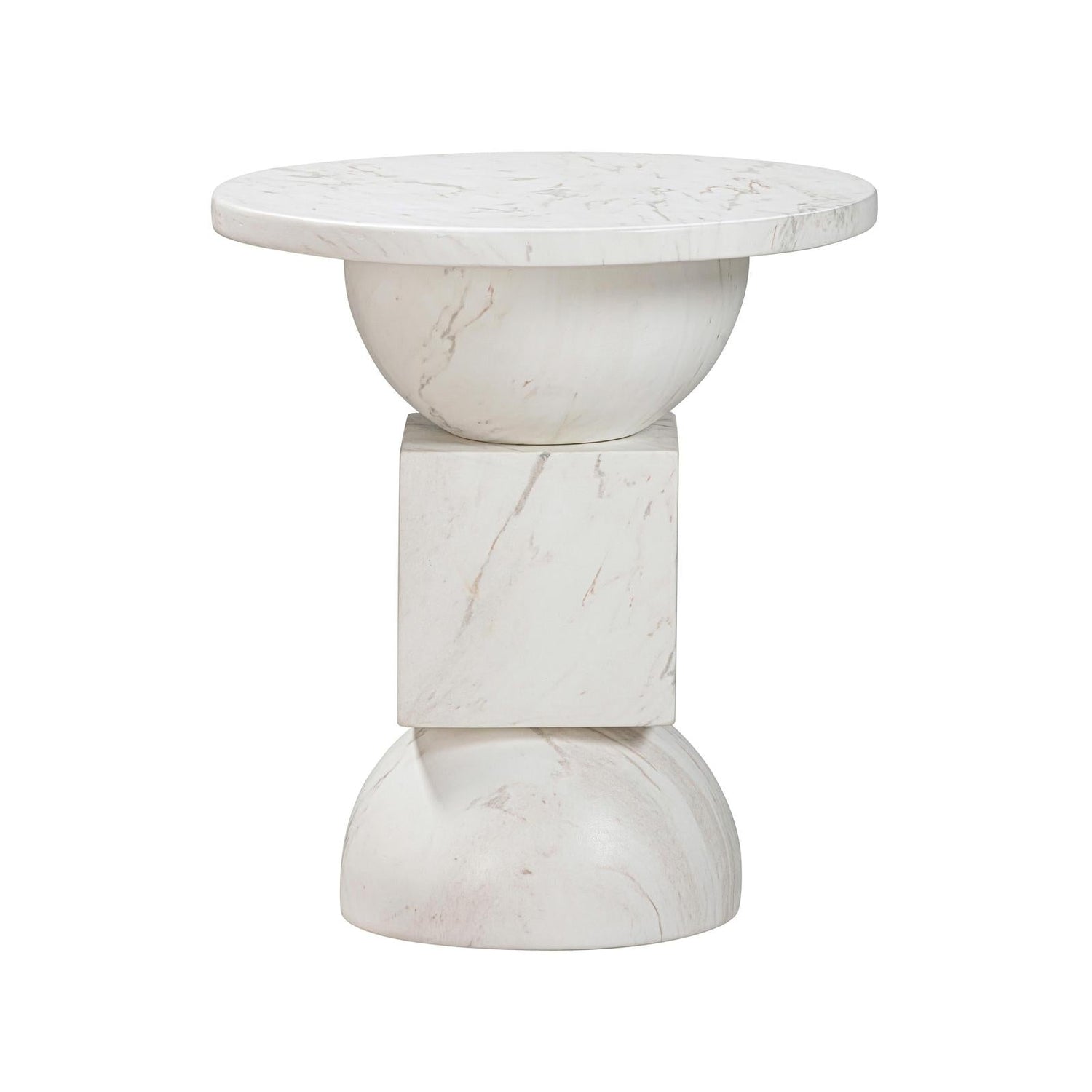 TOV Furniture Chip Marble Print Indoor / Outdoor Side Table