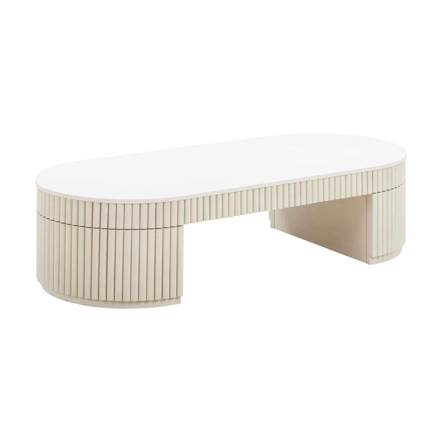 TOV Furniture Bella Cream Oval Coffee Table