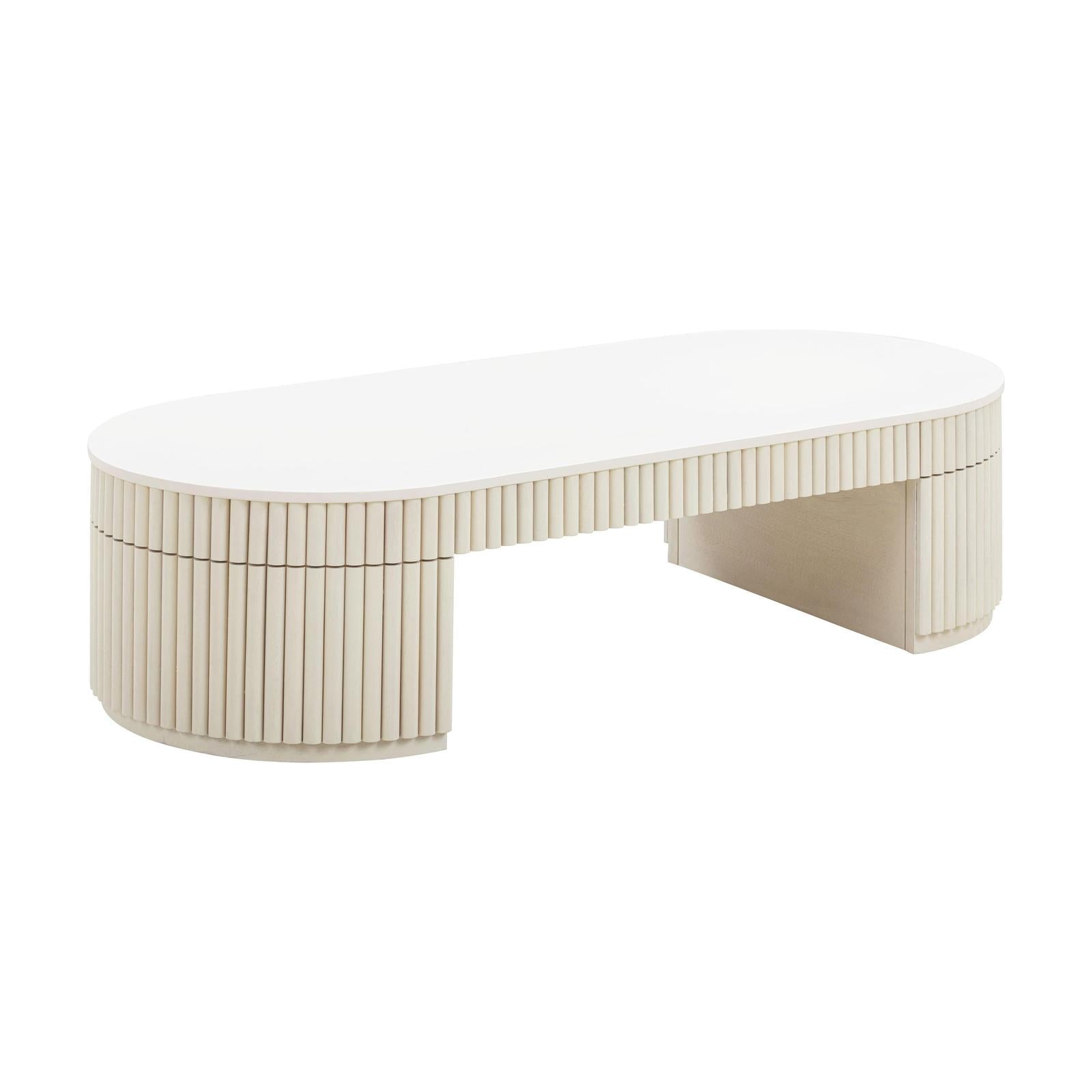 TOV Furniture Bella Cream Oval Coffee Table