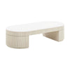 TOV Furniture Bella Cream Oval Coffee Table