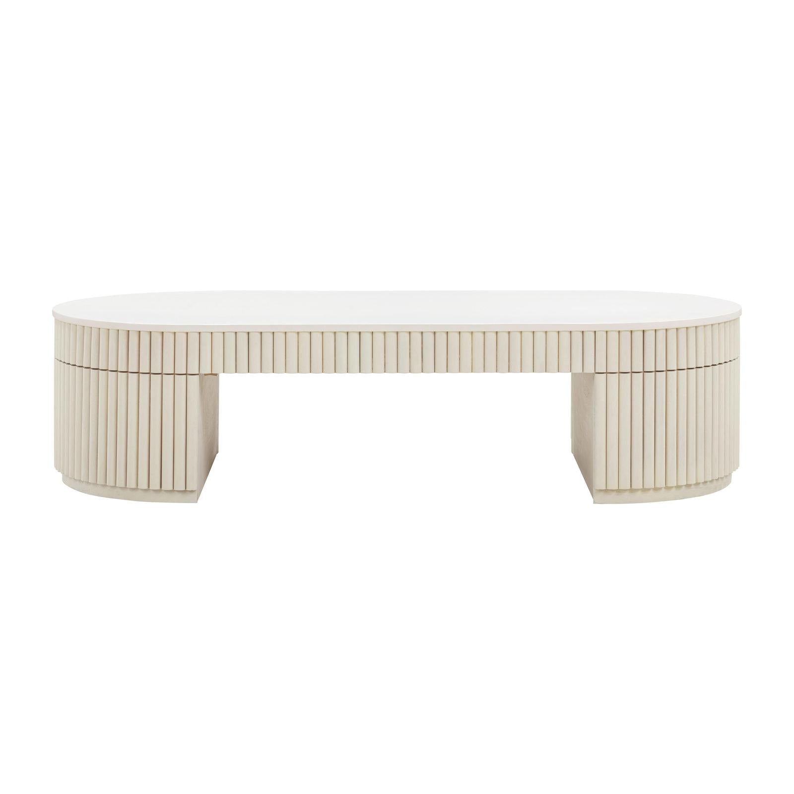 TOV Furniture Bella Cream Oval Coffee Table