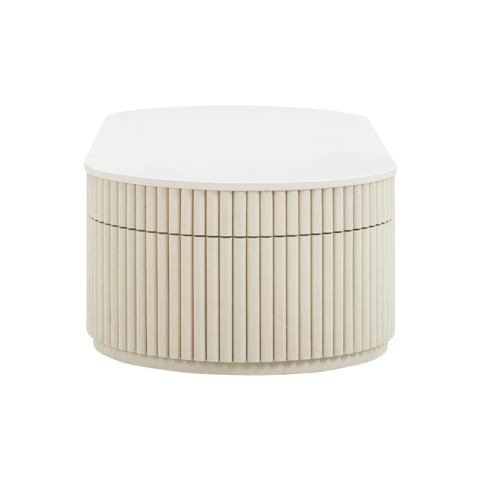 TOV Furniture Bella Cream Oval Coffee Table