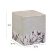 TOV Furniture Brut Faux Travertine & Breccia Concrete Indoor/Outdoor Side Table