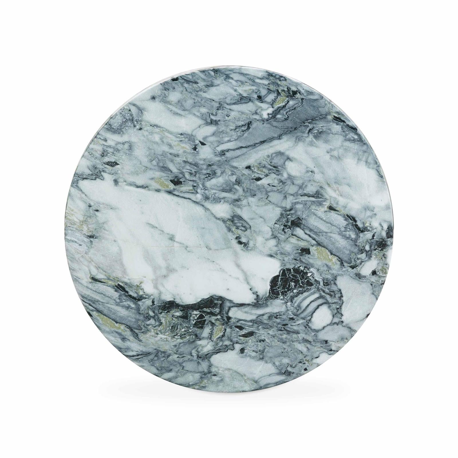 TOV Furniture Serafina Faux Marble Concrete Indoor / Outdoor Side Table