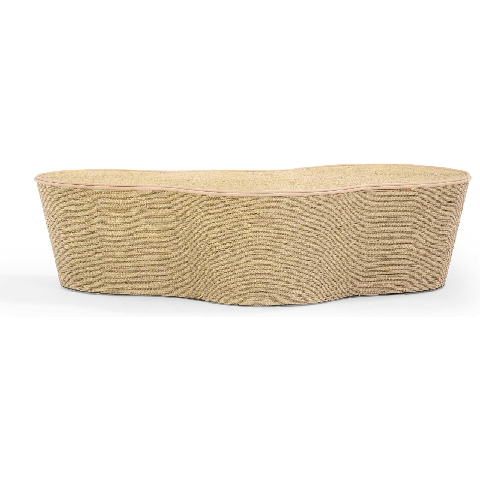 TOV Furniture Slab Natural Seagrass Coffee Table
