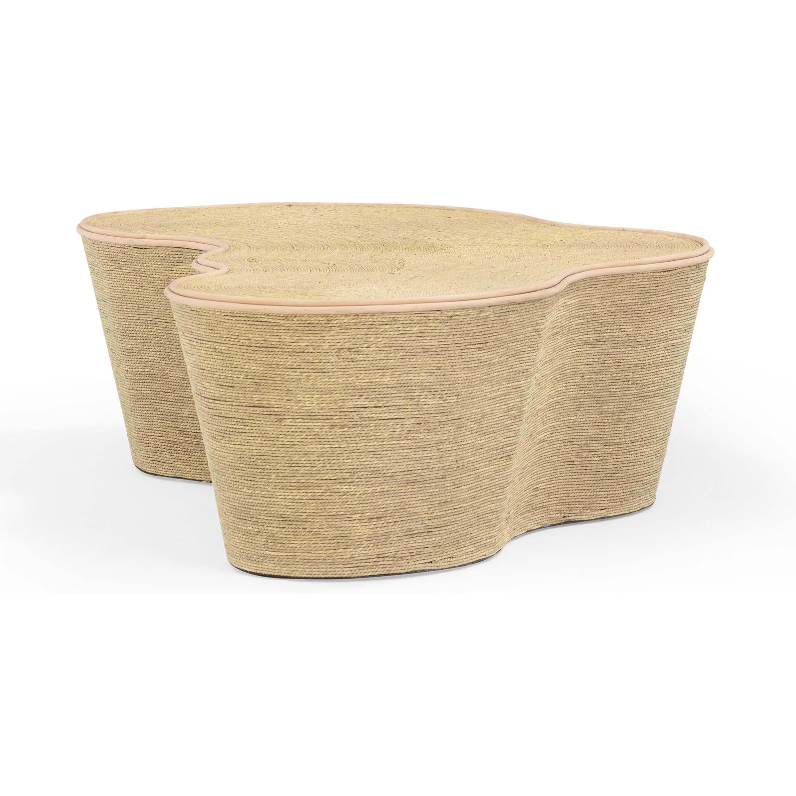 TOV Furniture Slab Natural Seagrass Coffee Table