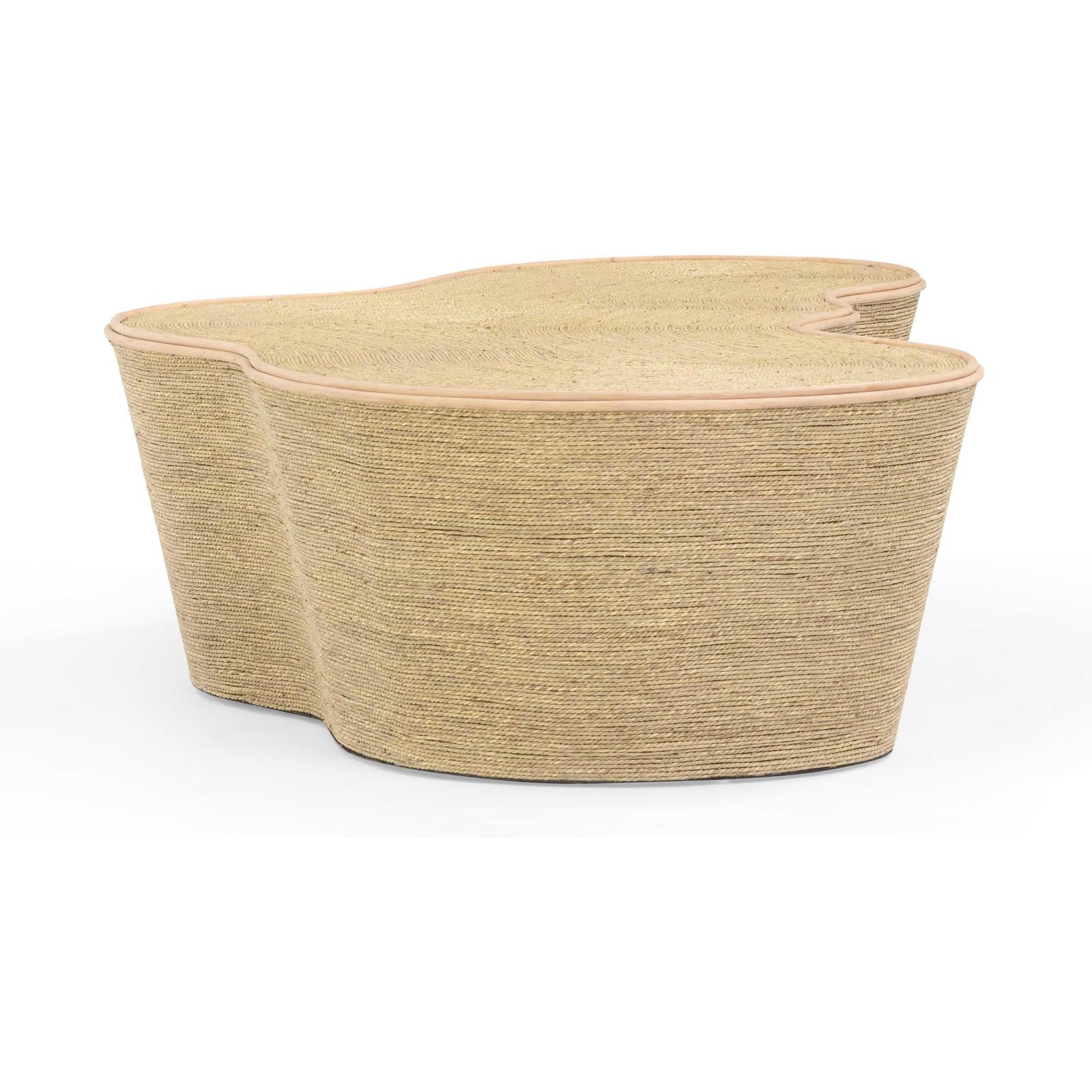 TOV Furniture Slab Natural Seagrass Coffee Table