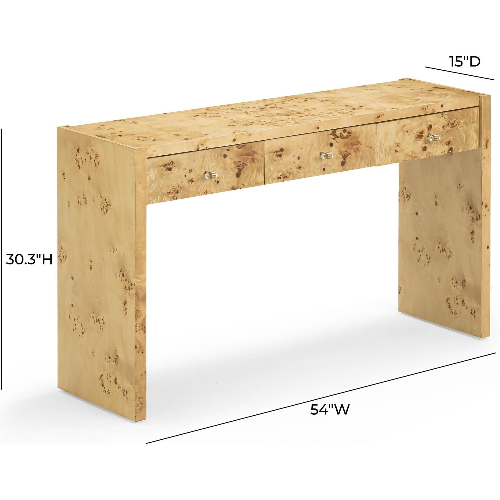 TOV Furniture Brandyss Burl Console Table