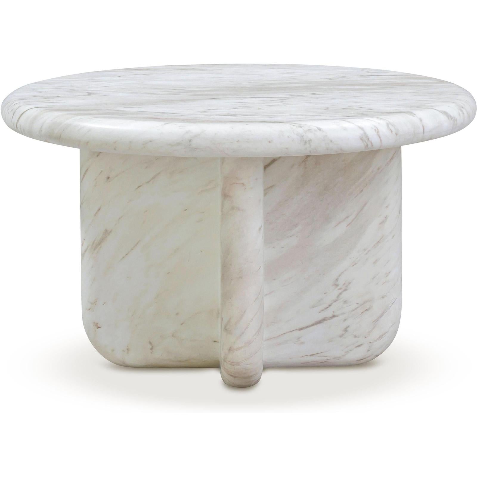 TOV Furniture Juju 2-Piece Faux Marble Indoor/Outdoor Nesting Coffee Table Set