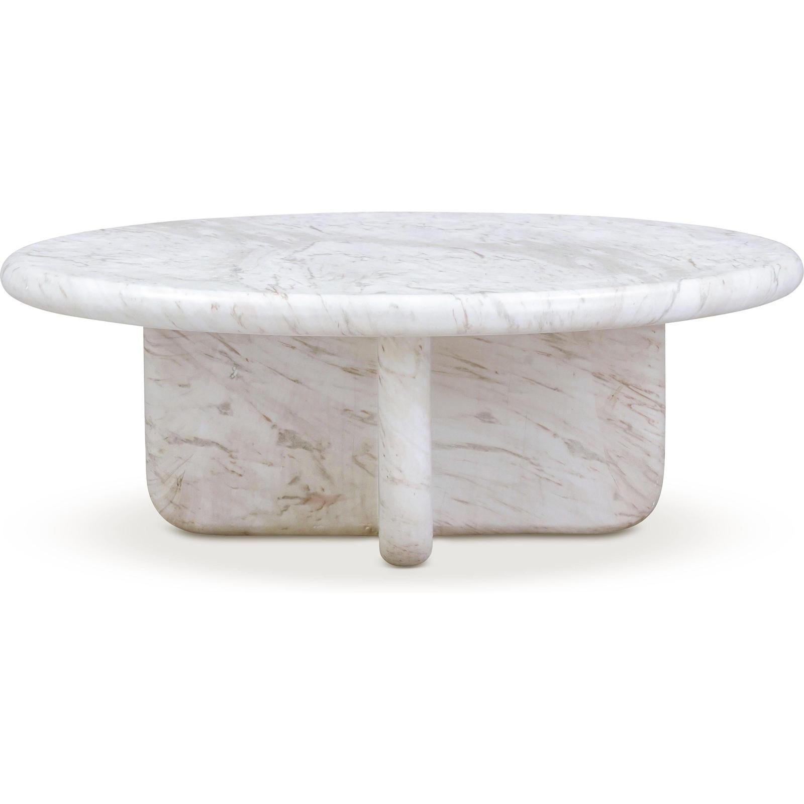 TOV Furniture Juju 2-Piece Faux Marble Indoor/Outdoor Nesting Coffee Table Set